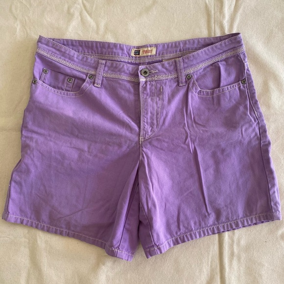 Faded Glory Pants - Faded Glory Originals Vibrant Lilac Purple Women's Shorts Modest Casual Size 8